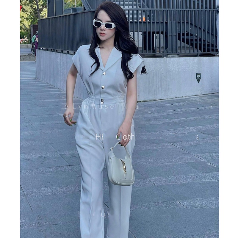 Jumpsuit Cổ Vest Dáng Dài Hàng Quảng Châu JS0011-Teen 888