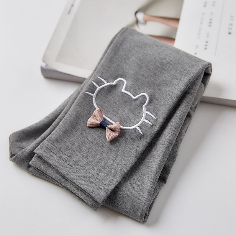 Quần legging BEAR LEADER bằng cotton co giãn in họa tiết hoạt hình dành cho bé gái 3-8 tuổi