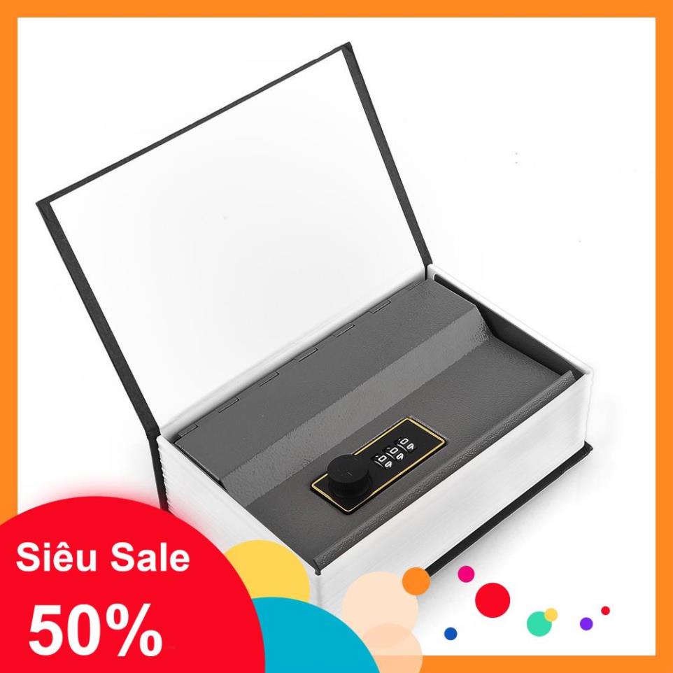 Két sắt mini (Miễn Ship) Két sắt hình quyển sách thiết kế sáng tạo dùng chìa khóa 3731