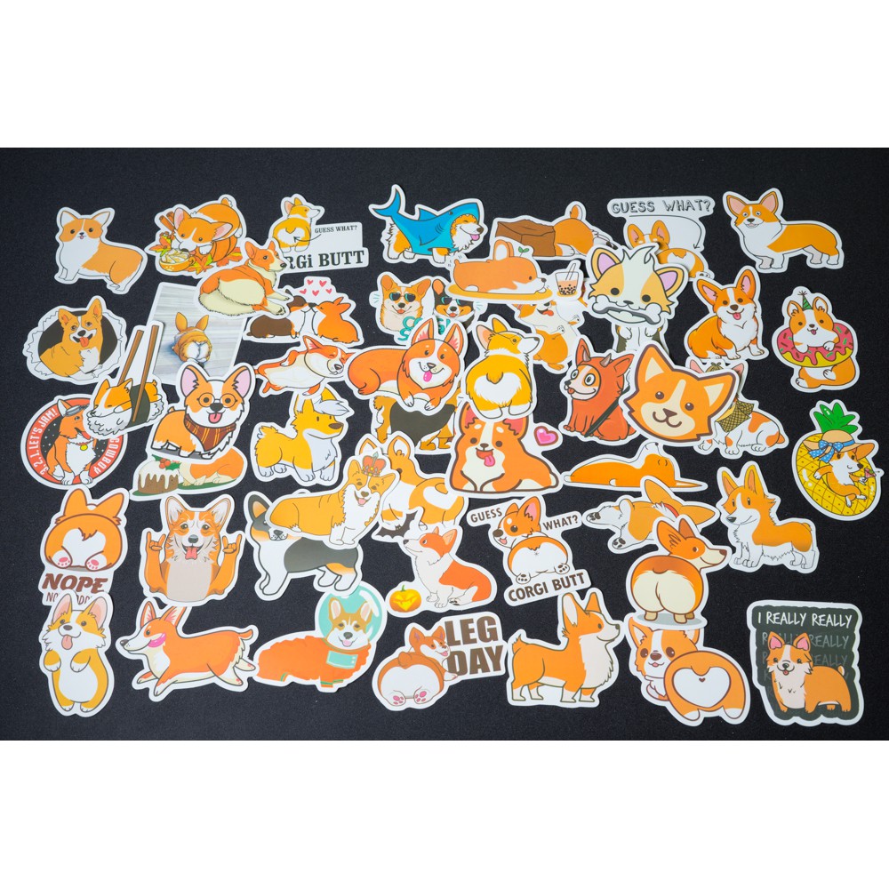 Bộ miếng dán sticker, stickers cao cấp nhiều chủ đề One Piece, WE ARE BEAR, POKEMON, MÈO, CORGI, PONY, PINK, ....