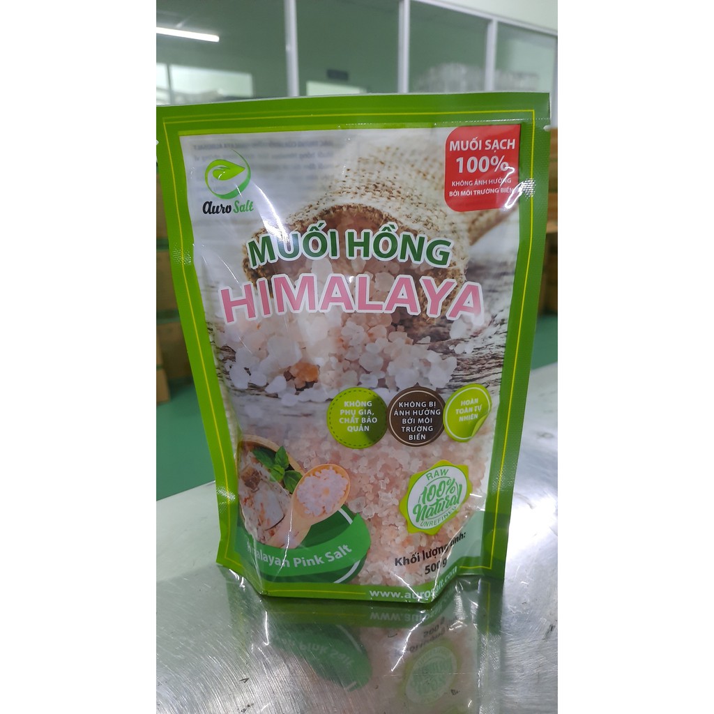 Muối hồng Himalaya nguyên chất dạng hạt dùng nấu ăn túi 500g (bao bì mới)