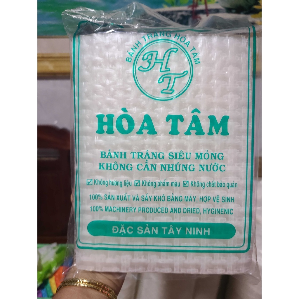 Bánh tráng vuông Hòa Tâm mỏng, dẻo cuốn rau12 - 200g