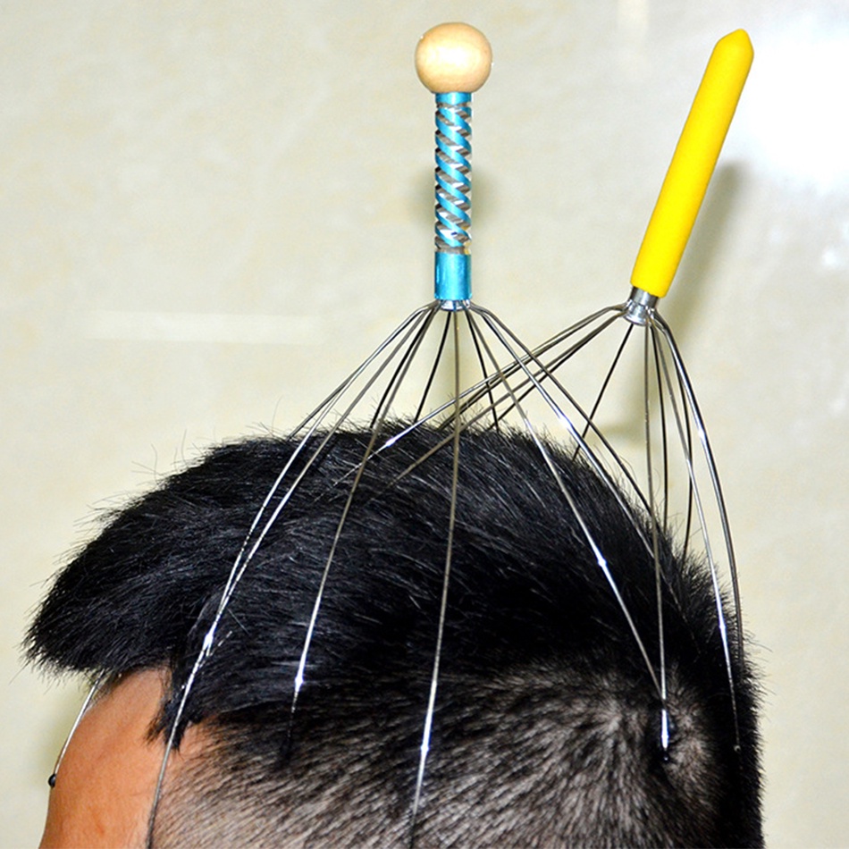 Lược Massage Đầu Năm Ngón Bóng Thép Cầm Tay Giúp Thư Giãn và Lưu Thông Máu - Y93