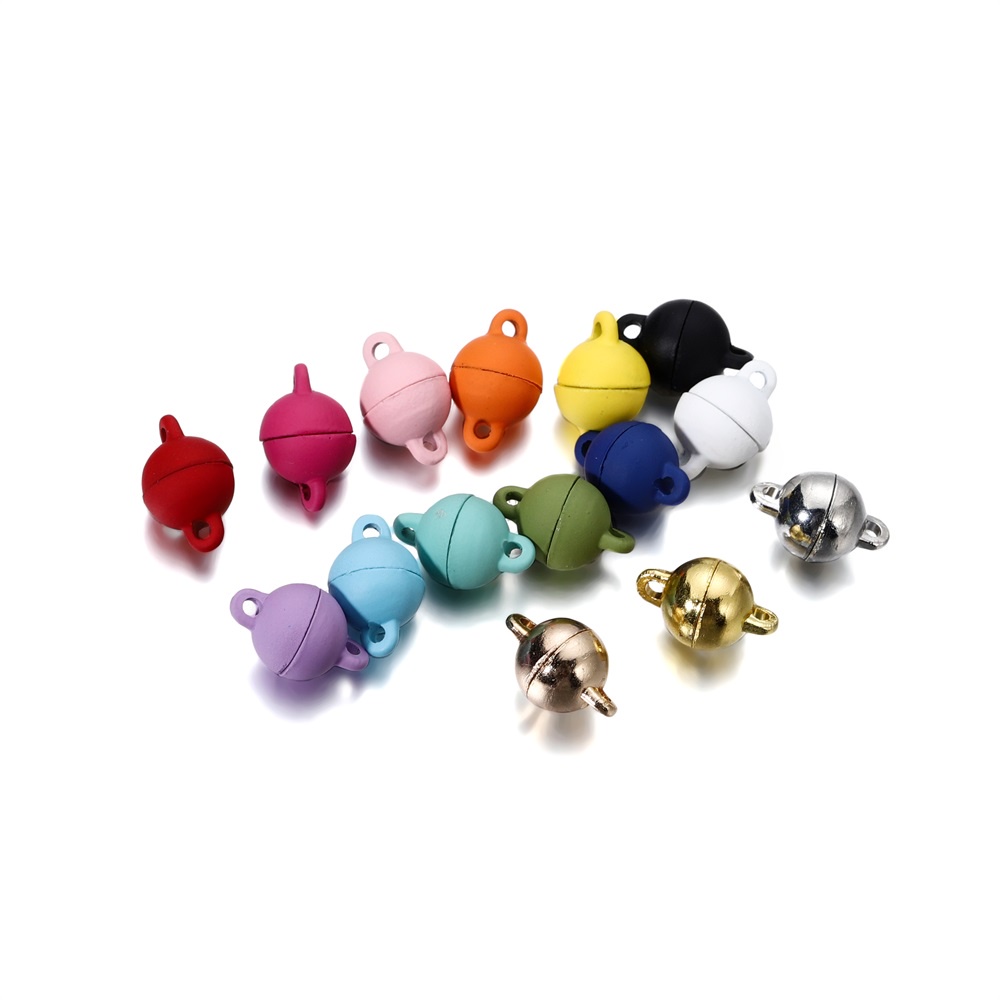 Set 5 khoá từ tính ST.KUNKKA hình tròn nhiều màu sắc dùng làm trang sức thủ công