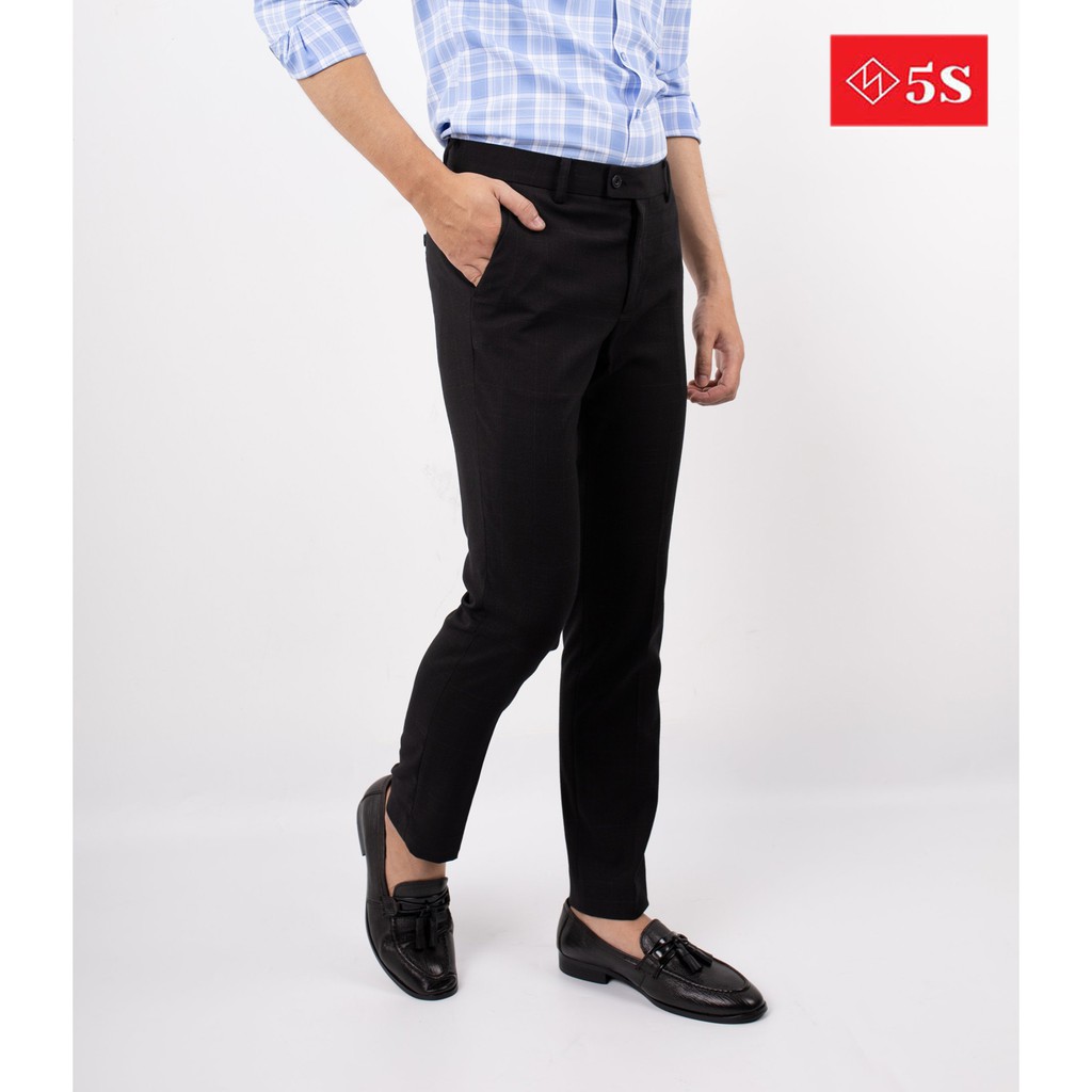 Quần Tây Nam 5S Họa Tiết Kẻ Caro Màu Tím Than, Dáng Ôm Vừa, Chất Liệu Ít Nhăn, Thoáng Mát, Thấm Hút Tốt (QAU0401S1TTT) | BigBuy360 - bigbuy360.vn