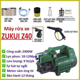 Máy rửa xe cao áp Zukui Z40 thay thế cho mẫu S3 2400W ( bảo hành 12 tháng 1 đổi 1 trong 7 ngày )