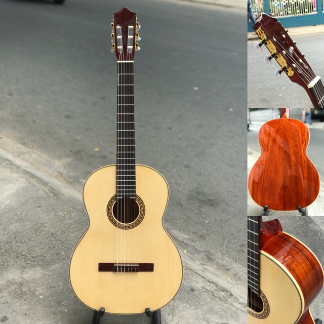 Guitar classic gỗ hồng đào - tặng kèm bao da, capo,.... - bảo hành 12 tháng