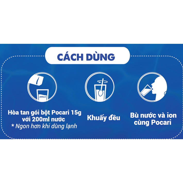 [Combo 10 hộp] Pocari Sweat dạng bột 5 gói- Thức uống bổ sung ion Pocari