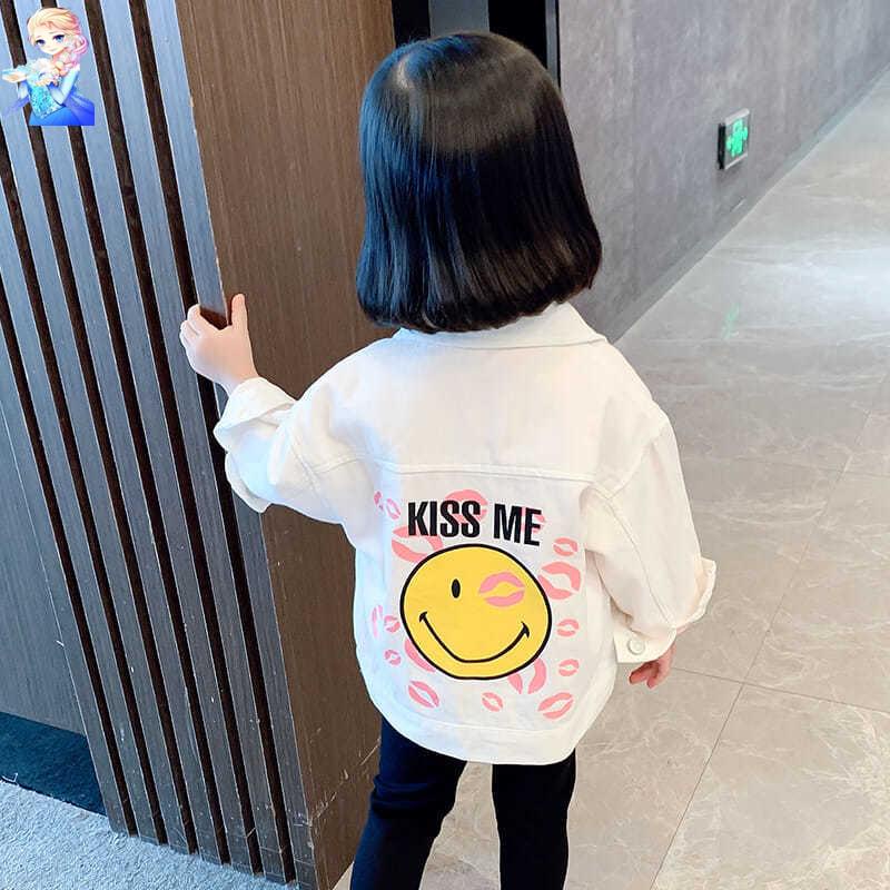 Áo Khoác Denim Thời Trang Xuân Thu Dành Cho Bé Gái Phong Cách Mới 2022