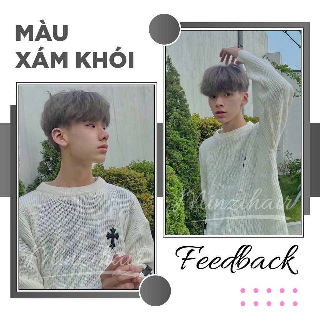 Thuốc Nhuộm Tóc Màu Xám Khói | Cần Tẩy Tóc Nâng Tone Mạnh - shop hair