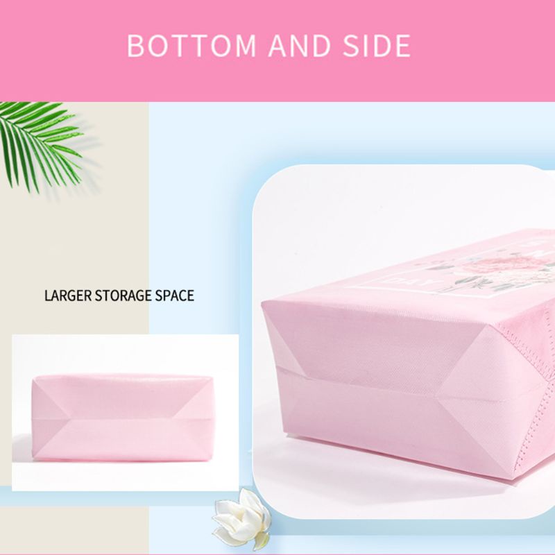 Túi Đựng Bánh Kẹo Bằng Vải Không Dệt In Họa Tiết Hoa Cho Tiệc Sinh Nhật / Tiệc Cưới