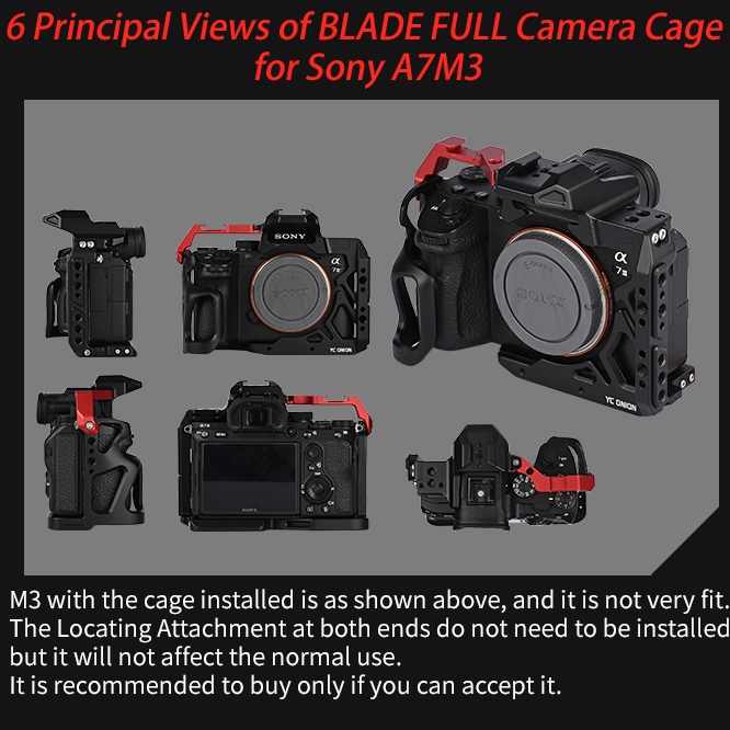 Khung Kim Loại FullCage YC Onion Dành Cho Máy Ảnh Sony A7S3/A7M3/A1/R7R4