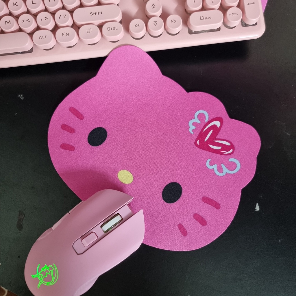 Bàn di chuột màu hồng game viền 80x30x0.3 cm, khâu viền chắc chắn, chống trơn trượt