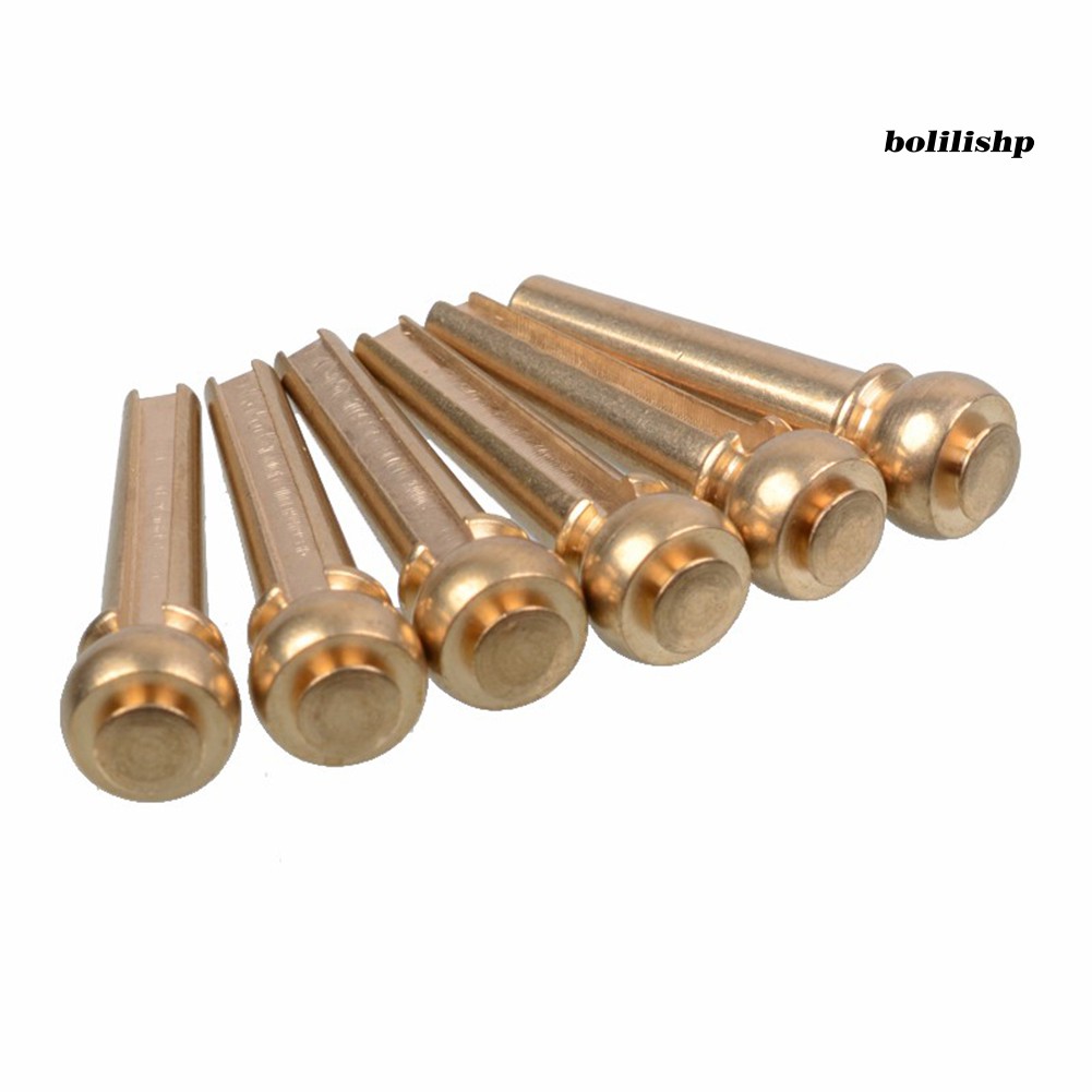 Set 6 Chốt Dây Đàn Guitar Bằng Đồng Thau Nguyên Chất Thay Thế Tiện Dụng