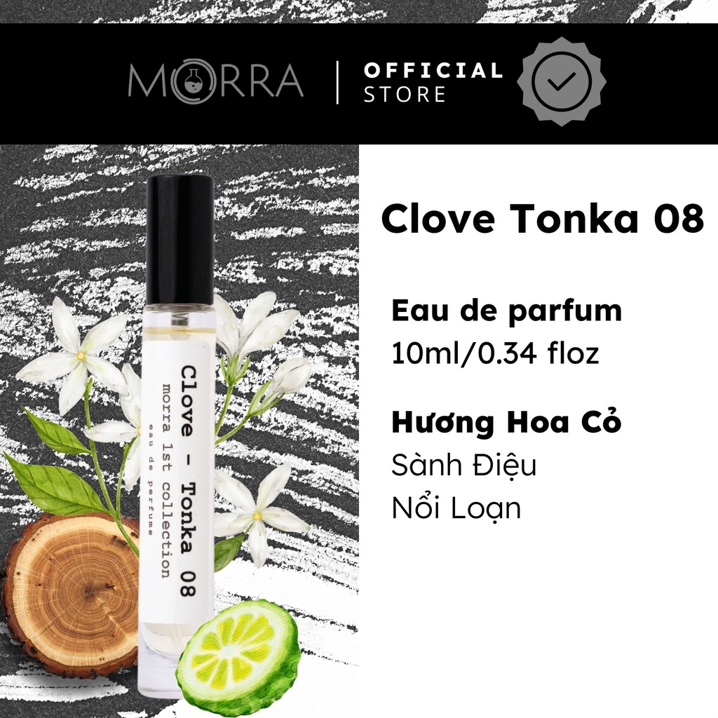 Nước Hoa Nam Nữ Morra Clove Tonka Dung Tích 10ml Chính Hãng Hương Thơm Sang Trọng,Gợi Cảm Nguyên Liệu Nhập Từ Pháp 100%
