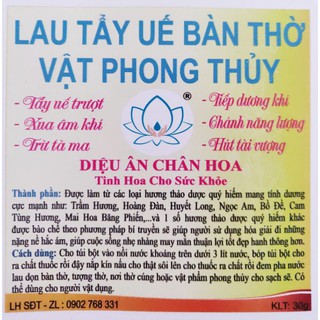 Bột nấu nước lau tẩy uế trượt bàn thờ vật phẩm phong thủy dùng 3 lần [Diệu Ân Chân Hoa]
