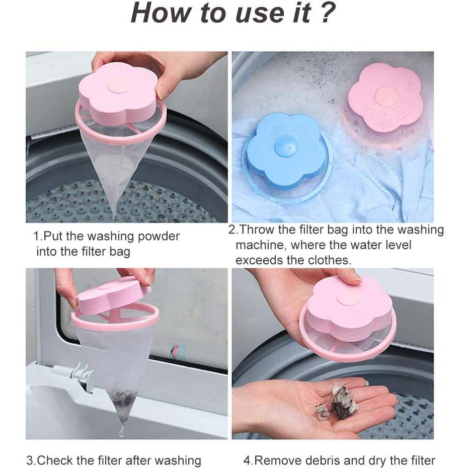 [Washing Machine Hair Filter Cleaning Mesh Bag] [Washing Machine Lint Catcher] [Reusable Floating Laundry Lint Mesh Bag]