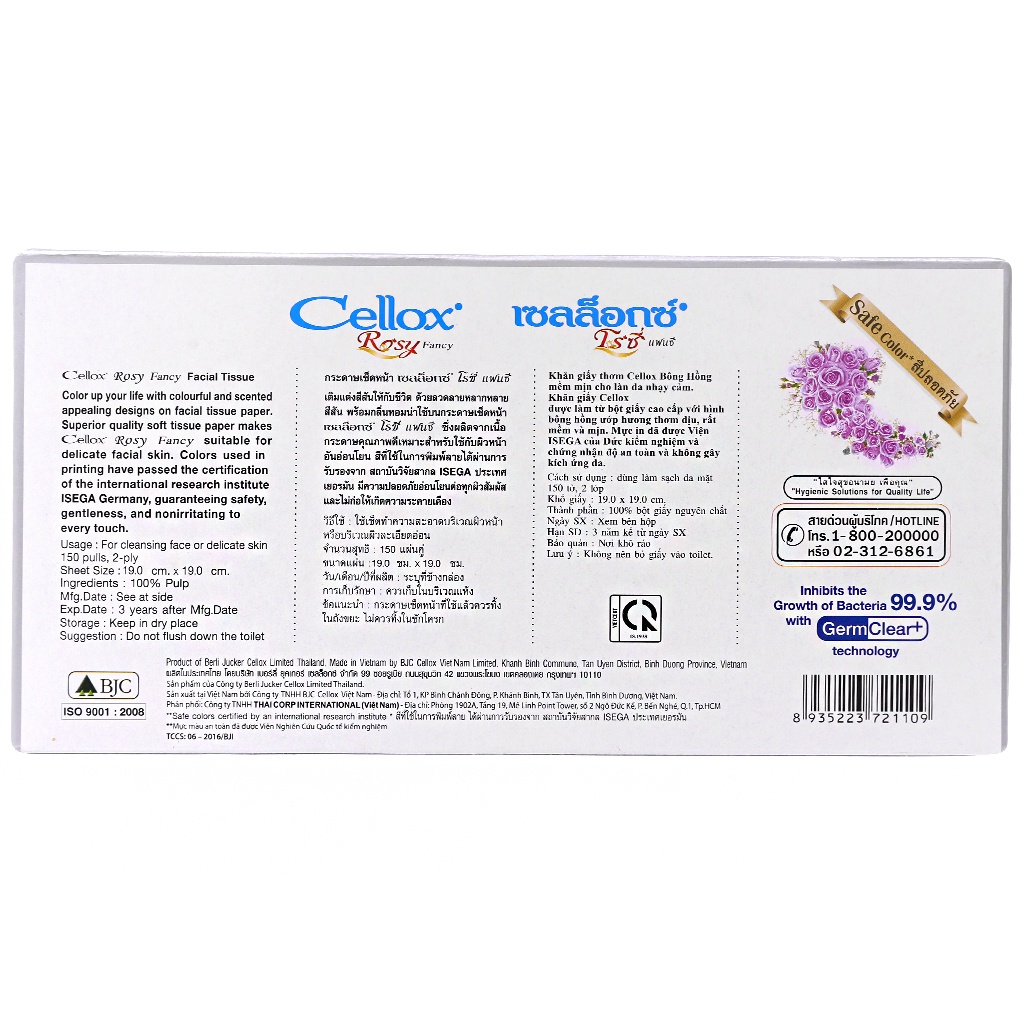 Khăn giấy thơm Cellox Rosy 2 lớp lốc 3 hộp