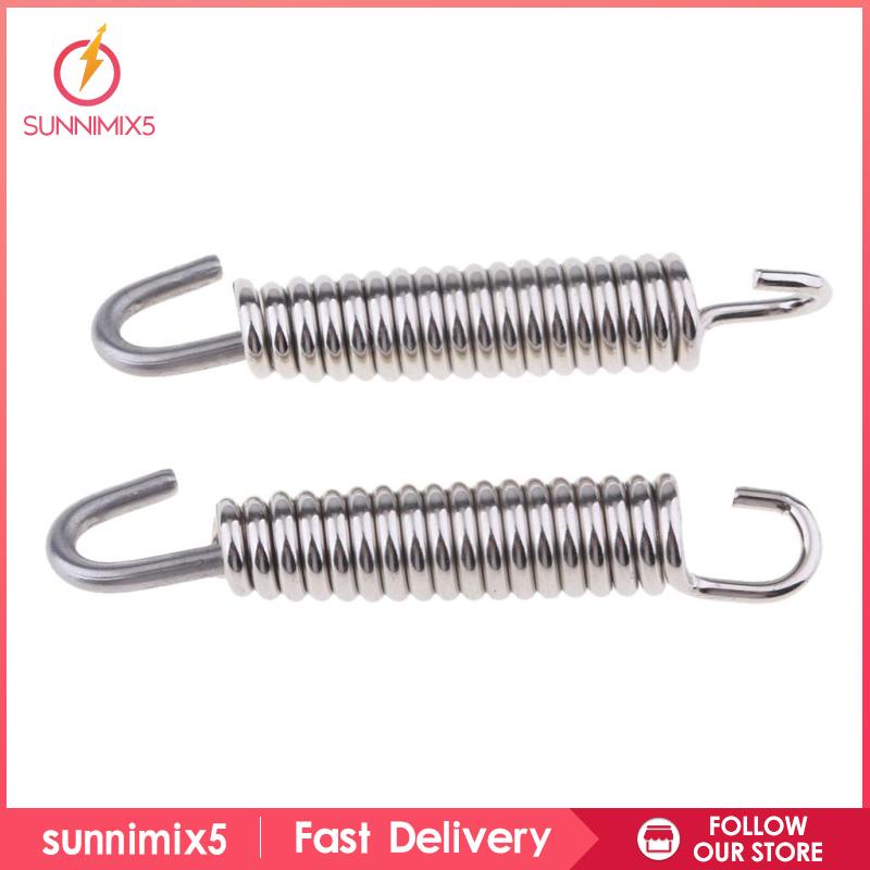 Set 2 Móc Lò Xo Giảm Thanh 65mm Bằng Thép Không Gỉ Chuyên Dụng Cho Ống Pô Xe Máy
