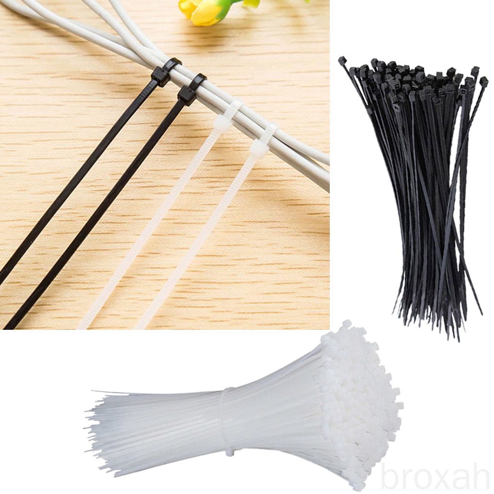 Gói 100 dây buộc cáp cố định bằng nhựa tái sử dụng 3x150mm