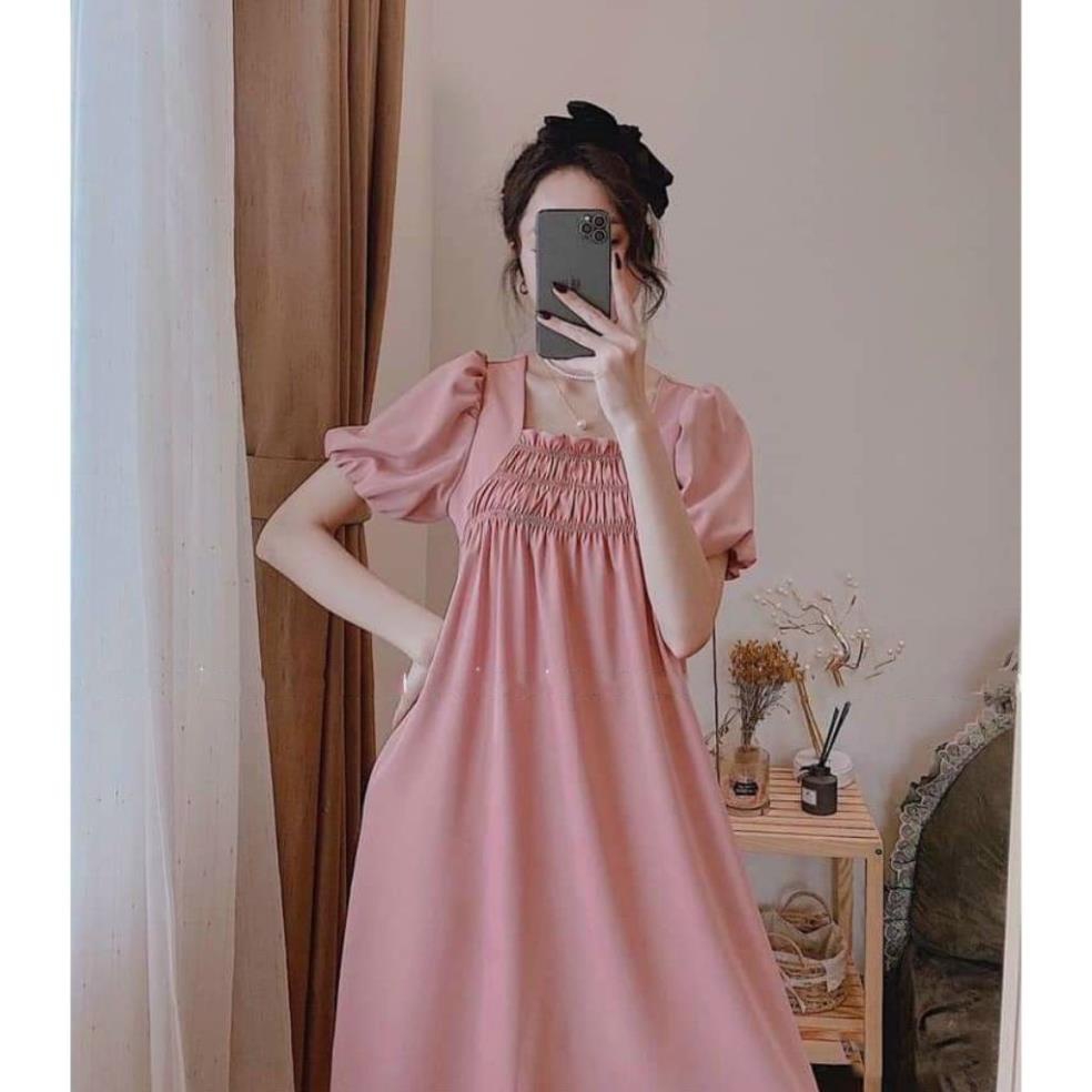 Váy bầu thời trang thiết kếTkutrangStyle - Thời Trang cho người có thai chất lụa hàn có size từ 45 đến 70kg