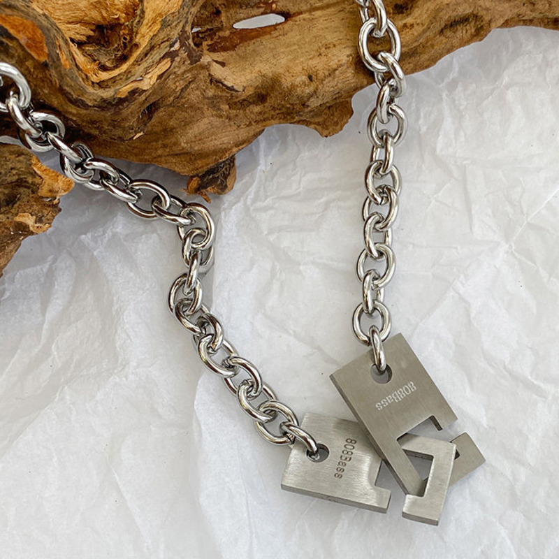 Vòng cổ thép titan dày thời trang cá tính cho nữ