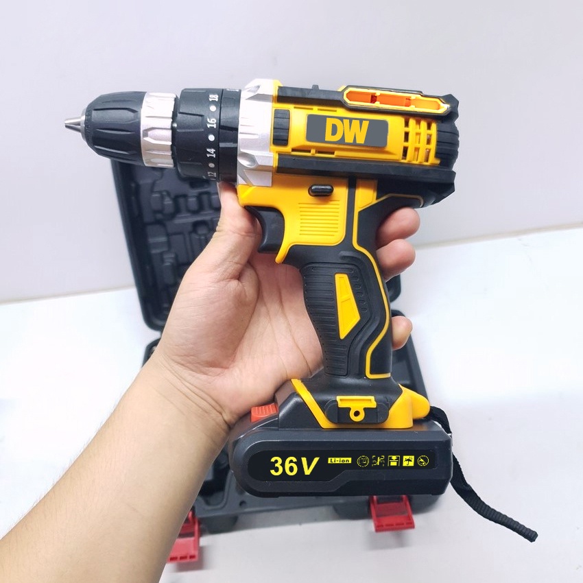 Máy Khoan Pin D.W 36V Có Chế Độ Búa Khoan Tường - may bat vit 2 pin