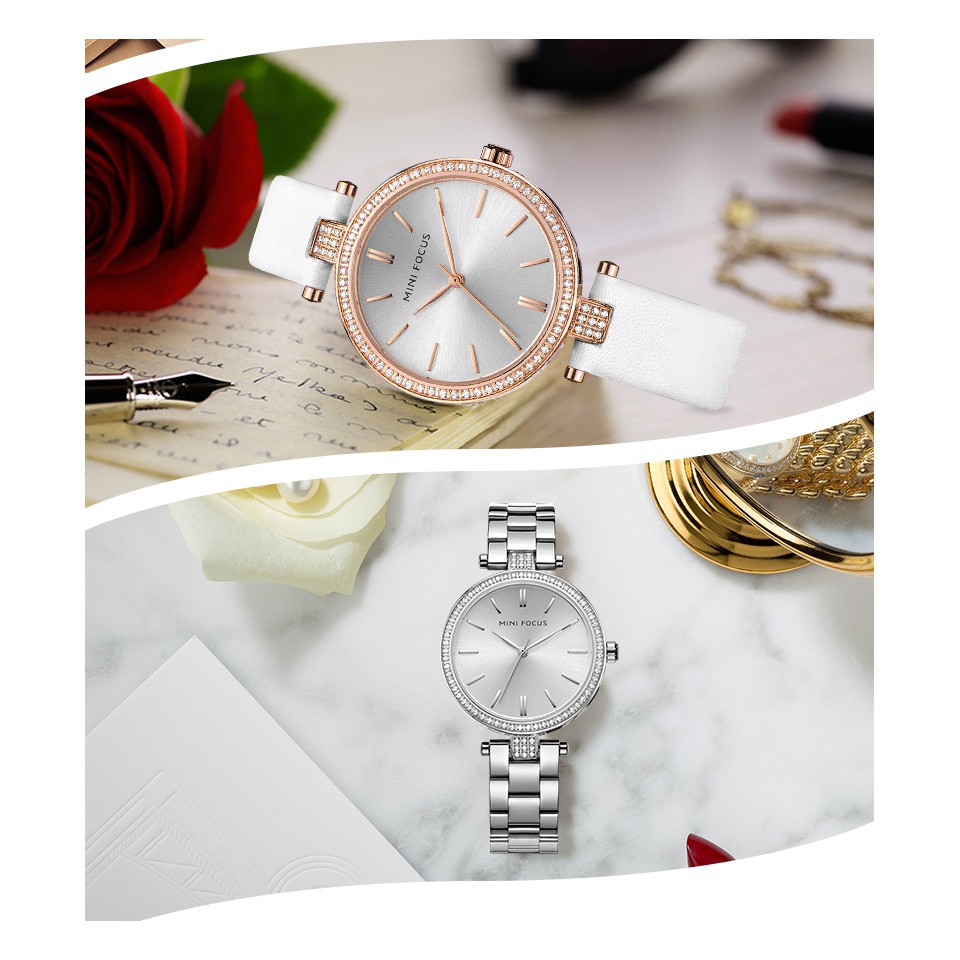 ĐỒNG HỒ NỮ MINI FOCUS 0039 DÂY THÉP CAO CẤP, MẶT TRÒN ĐÍNH ĐÁ Bán lẻ giá sỉ