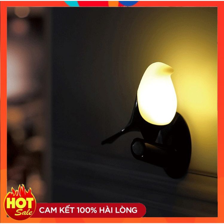 Đen Led Trang Trí ❤️FREESHIP❤️ Đèn LED Cảm Ứng Cute Hình Chú Chim- Làm Đèn Ngủ, Quà Tặng - Pin Sạc
