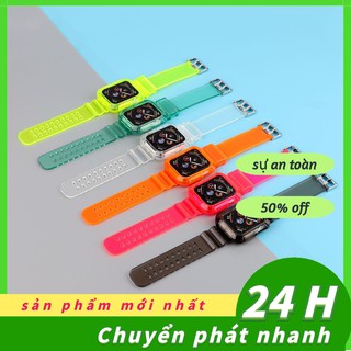 Dây đeo silicon thiết kế đơn giản thời trang thay thế cho đồng hồ Apple Watch 38mm 42mm