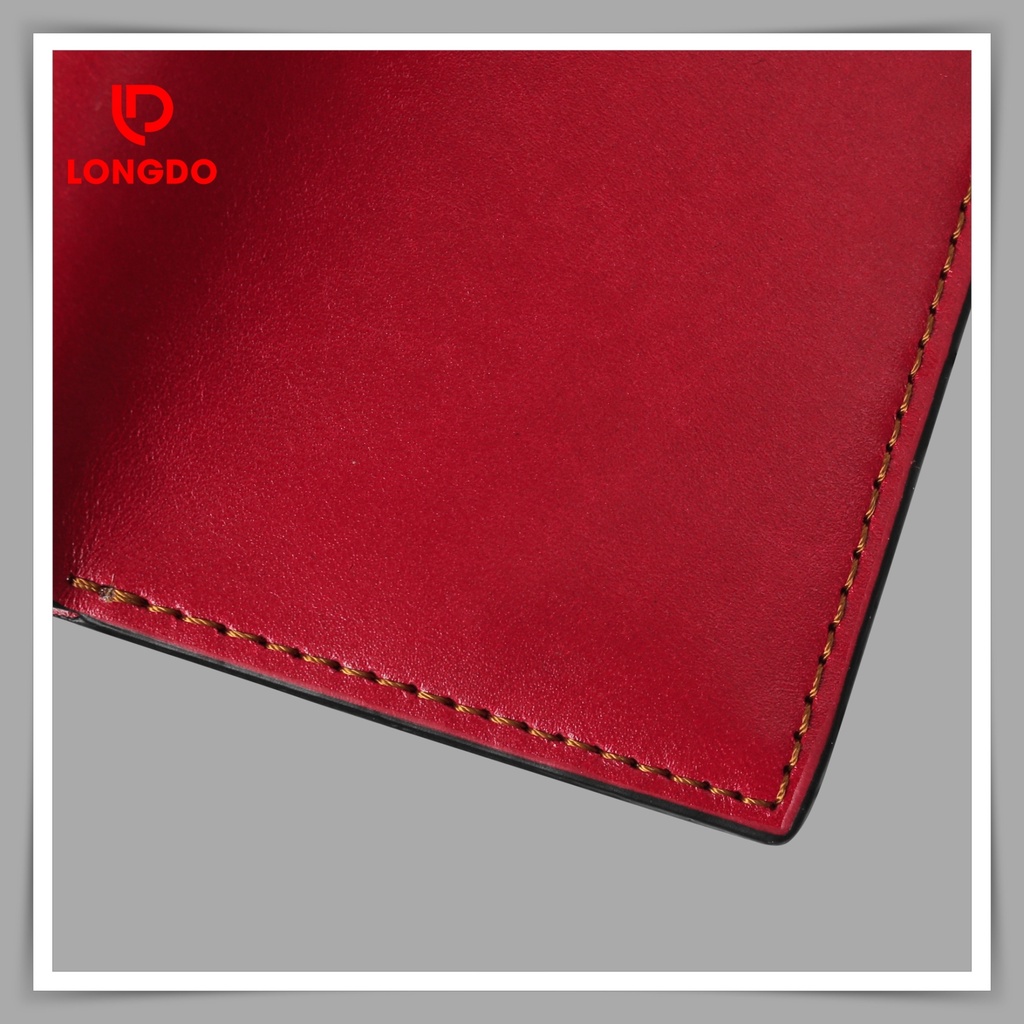 Ví da nam đứng cao cấp - Cam kết da bò thật 100% - Hàng chính hãng thương hiệu Longdo Leather - BD01