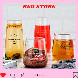 Ly thủy tinh dễ thương chịu nhiệt in chữ SWEET - COFFEE HOUSE 450-500 ml, cốc thủy tinh uống nước, cafe || RED STORE