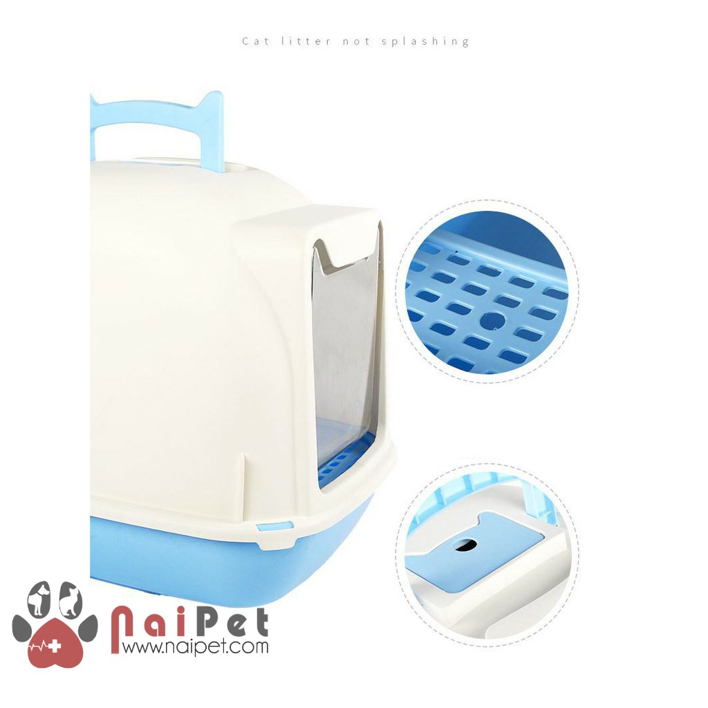 Nhà Vệ Sinh Hộp Vệ Sinh Đựng Cát Cửa Tai Mèo NVS004