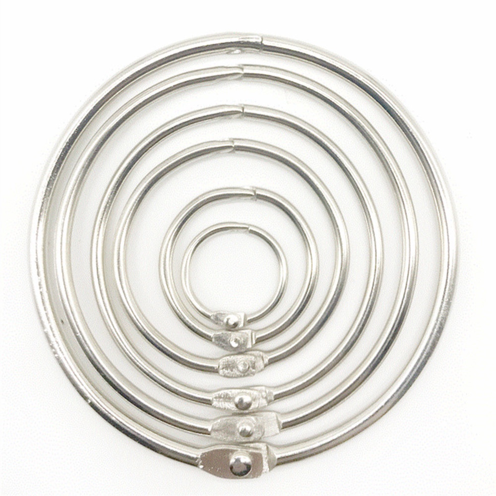 Set 10 Vòng Kim Loại Chất Lượng Cao Dùng Để Cố Định Sổ Tay / Album Ảnh Diy