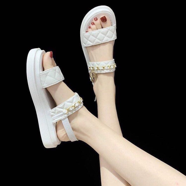 [Mã FAMARAL2 giảm 10k đơn từ 50k] Sandal Quai Xích đế kếp