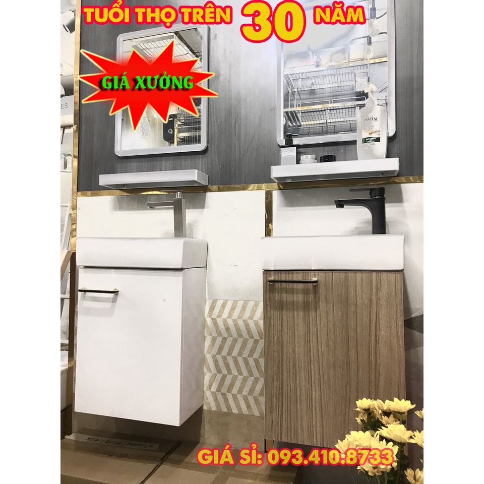 Tủ phòng tắm,tủ lavabo nhựa kích thước nhỏ rửa được nước,nhựa cao cấp PVC đặc ruột