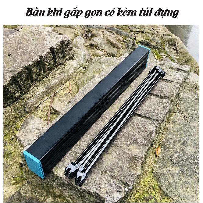 Bàn Du Lịch Gấp Gọn Đa Năng Nhôm Kèm Túi Đựng - Bàn Xếp Gọn Mang Đi Dã Ngoại, Cắm Trại, Câu Cá, Phượt