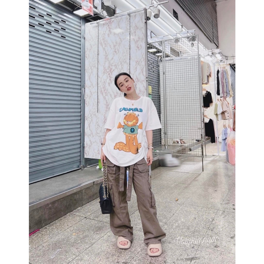 Quần suông túi hộp dây lưng