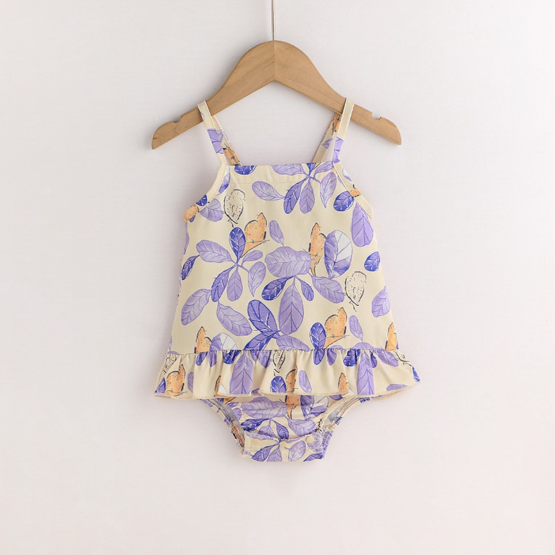 Body bé gái đồ sơ sinh từ 0 đến 24 tháng bodysuit liền thân mùa hè hai dây quần áo cho bé trẻ em