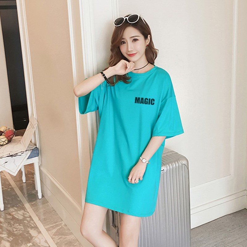 Áo thun tay lỡ tee unisex nam nữ form rộng teen cổ tròn oversize cotton giá rẻ basic đen trắng freesize ulzzang MAGIC