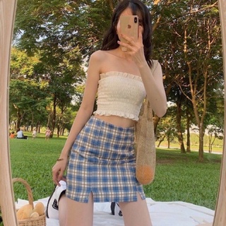 Áo Ống Voan Nhúng Bèo Basic Trơn