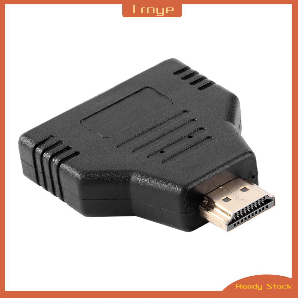 HDMI Port Male to 2 HDMI Female 1 In 2 Out 1080P Splitter Adapter Converter