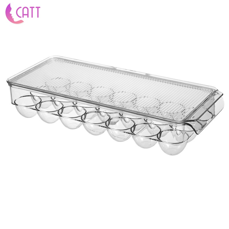 Hộp Đựng Trứng Hình Chữ Nhật Trong Suốt Chống Bụi Tiết Kiệm Không Gian Cho Tủ Lạnh