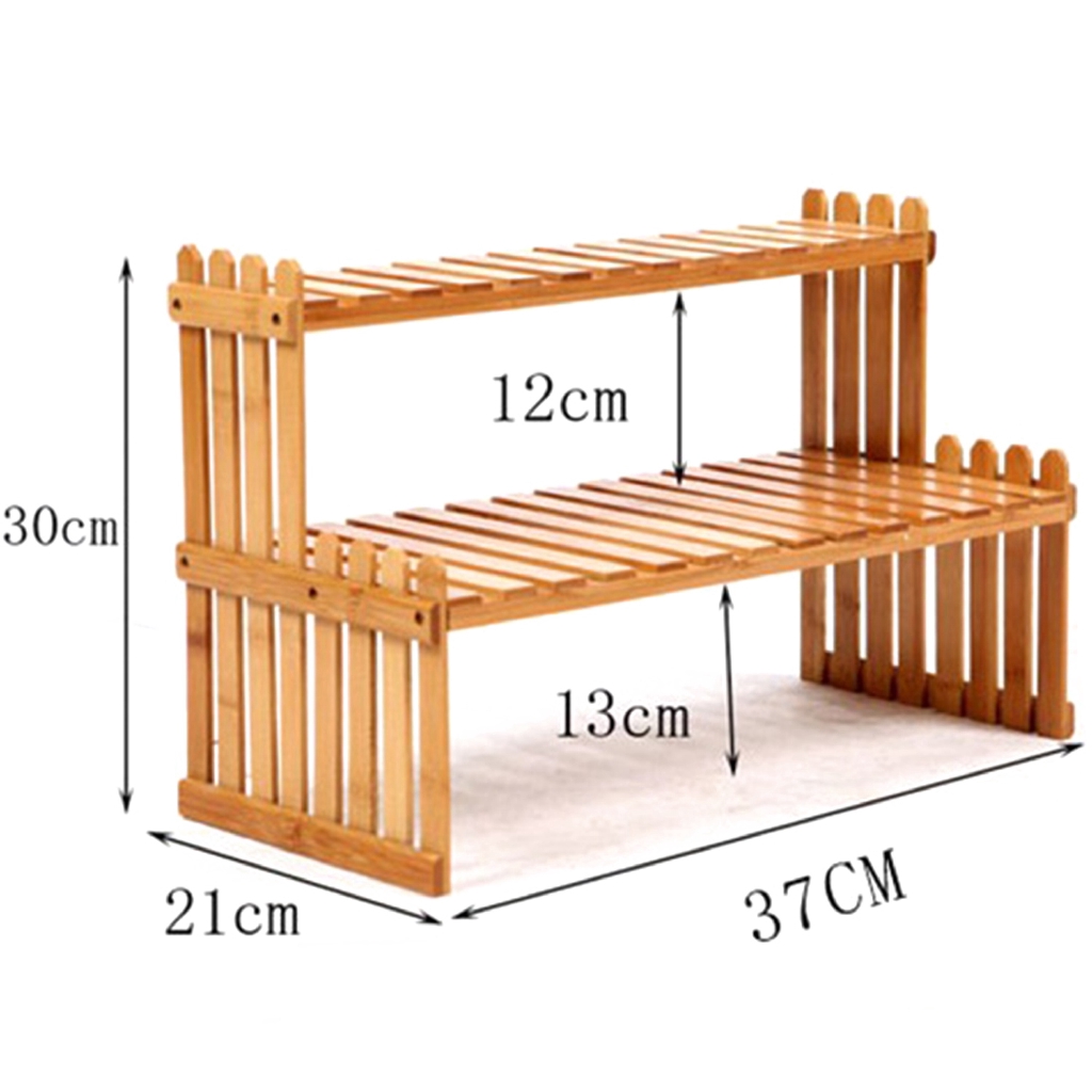 Kệ Gỗ 2 Tầng Đựng Gia Vị Tiện Lợi Cho Nhà Bếp