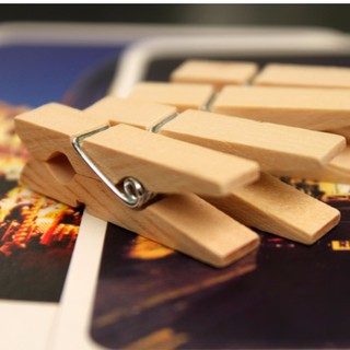 SET 20 Cái Kẹp Gỗ Sơn Design Pub (Tặng dây cói)