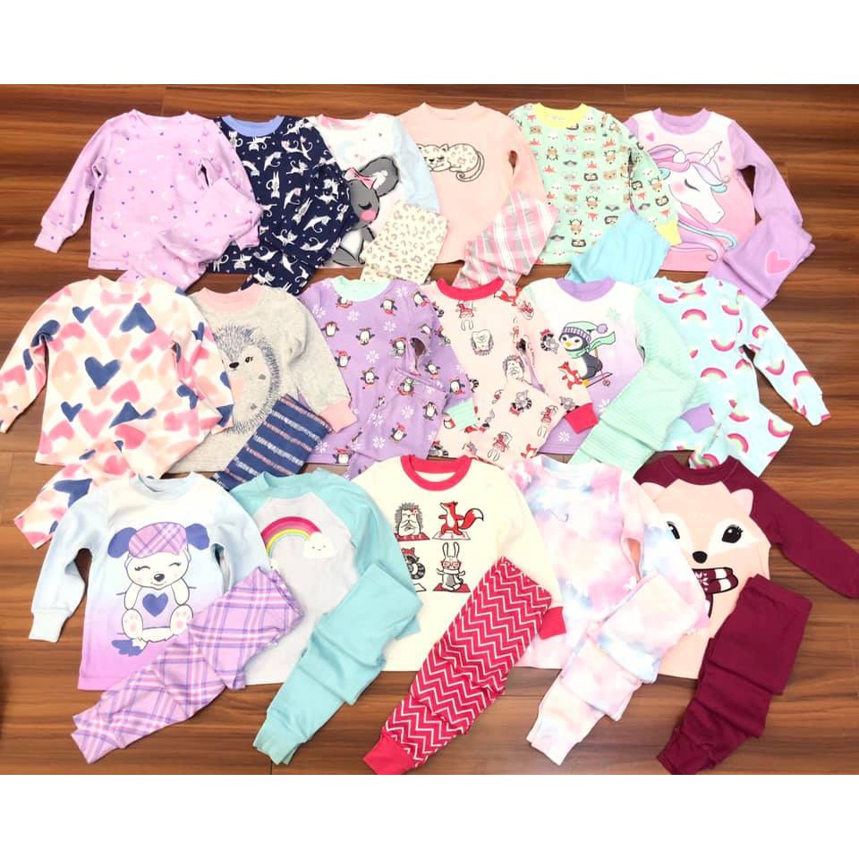 Bộ thun cotton bé gái Kirkland dư xịn size từ 2 đến 10 tuổi
