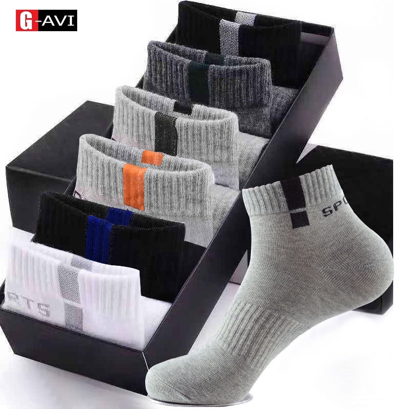 Tất nam SPORTS tất mùa hè cổ nhỡ chất cotton thoáng khí thấm hút mồ hôi