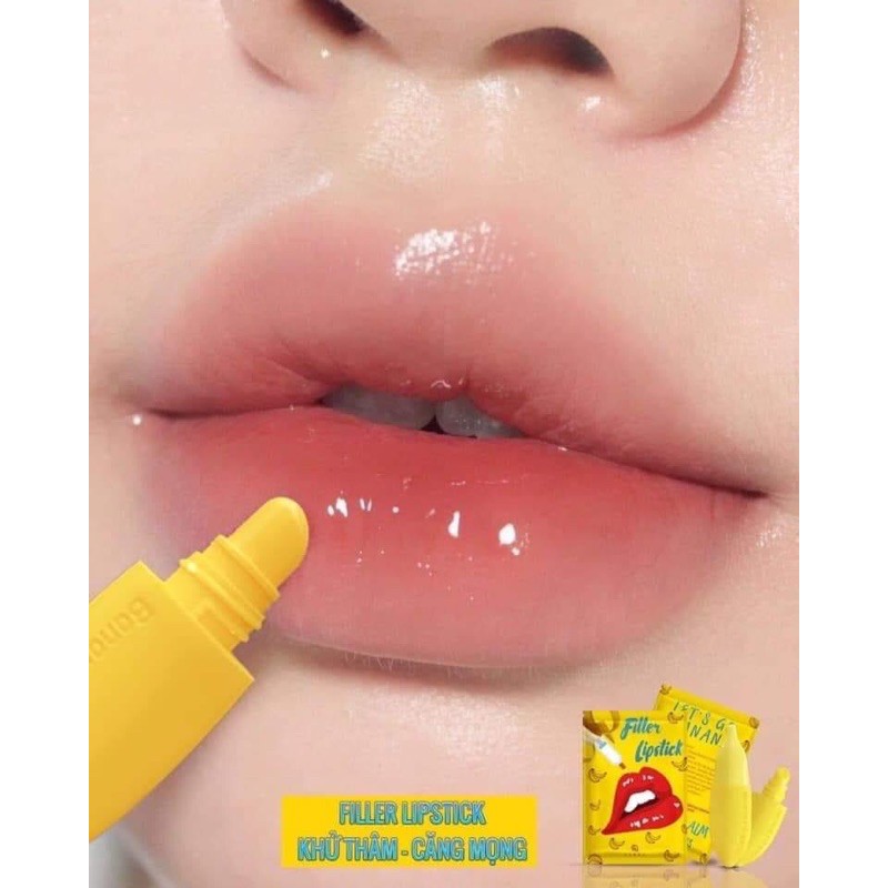 Son chuối filler giúp giảm thâm môi , giúp môi hồng hào , mềm mịn tặng kèm 1 son lì, tinastore29