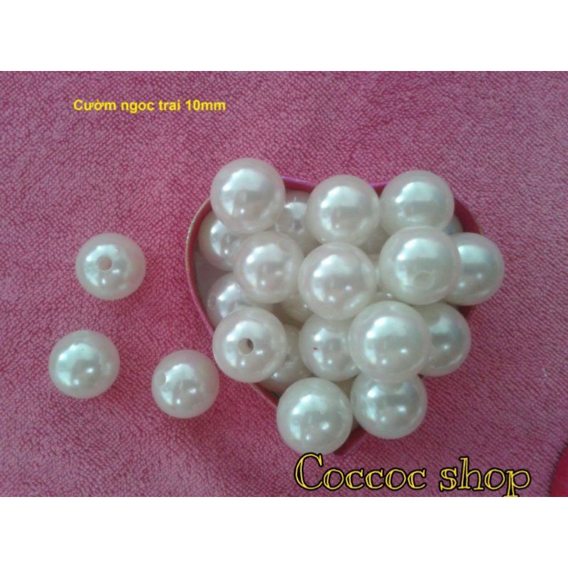 50gam hạt cườm nhựa có lỗ. ko lỗ nhiều size 4-6-8-10-12-14-16 ly