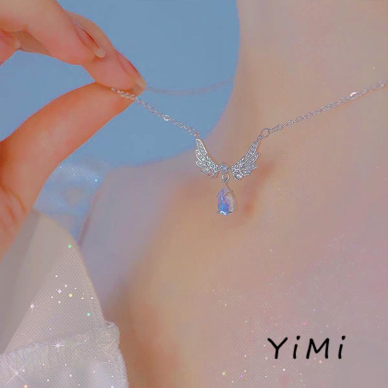 Vòng cổ Mặt Đôi Cánh Thiên Thần Đính Đá Pha Lê Thời Trang